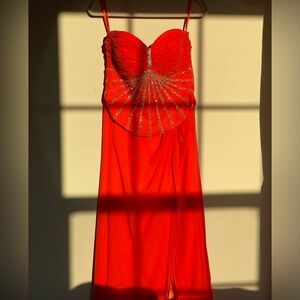 Two piece Red prom dress